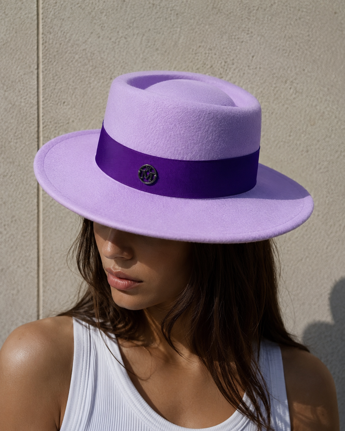 Lila — Fedora en feutre lilas